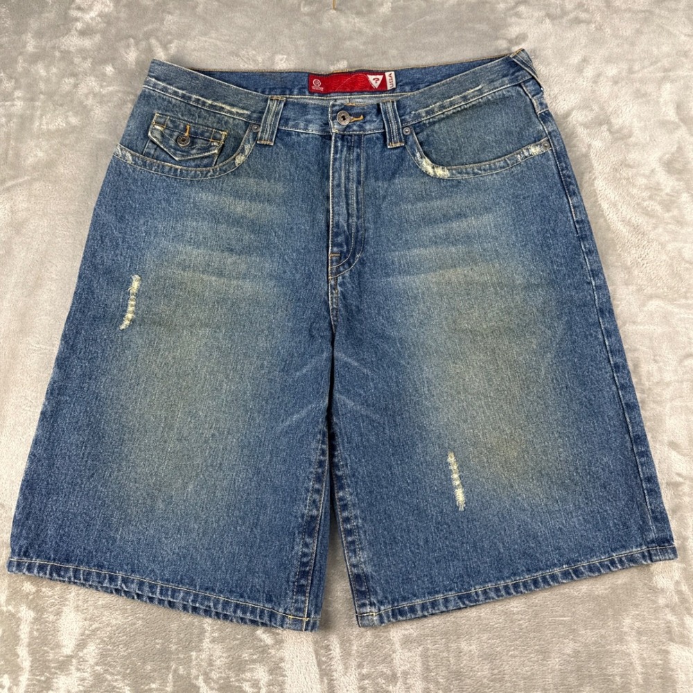 Guess Jeans Mens 36 Baggy Denim Shorts Medium Wash Y2K Skater Jorts X516D930